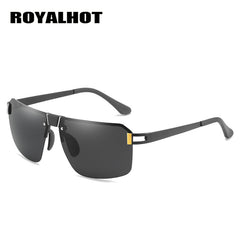 RoyalHot Frameless Alloy Polarized Sunglasses Driving Glasses