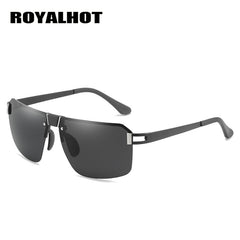 RoyalHot Frameless Alloy Polarized Sunglasses Driving Glasses