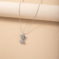 Sparkling Puppy Zircon Pendant Necklace for Girls