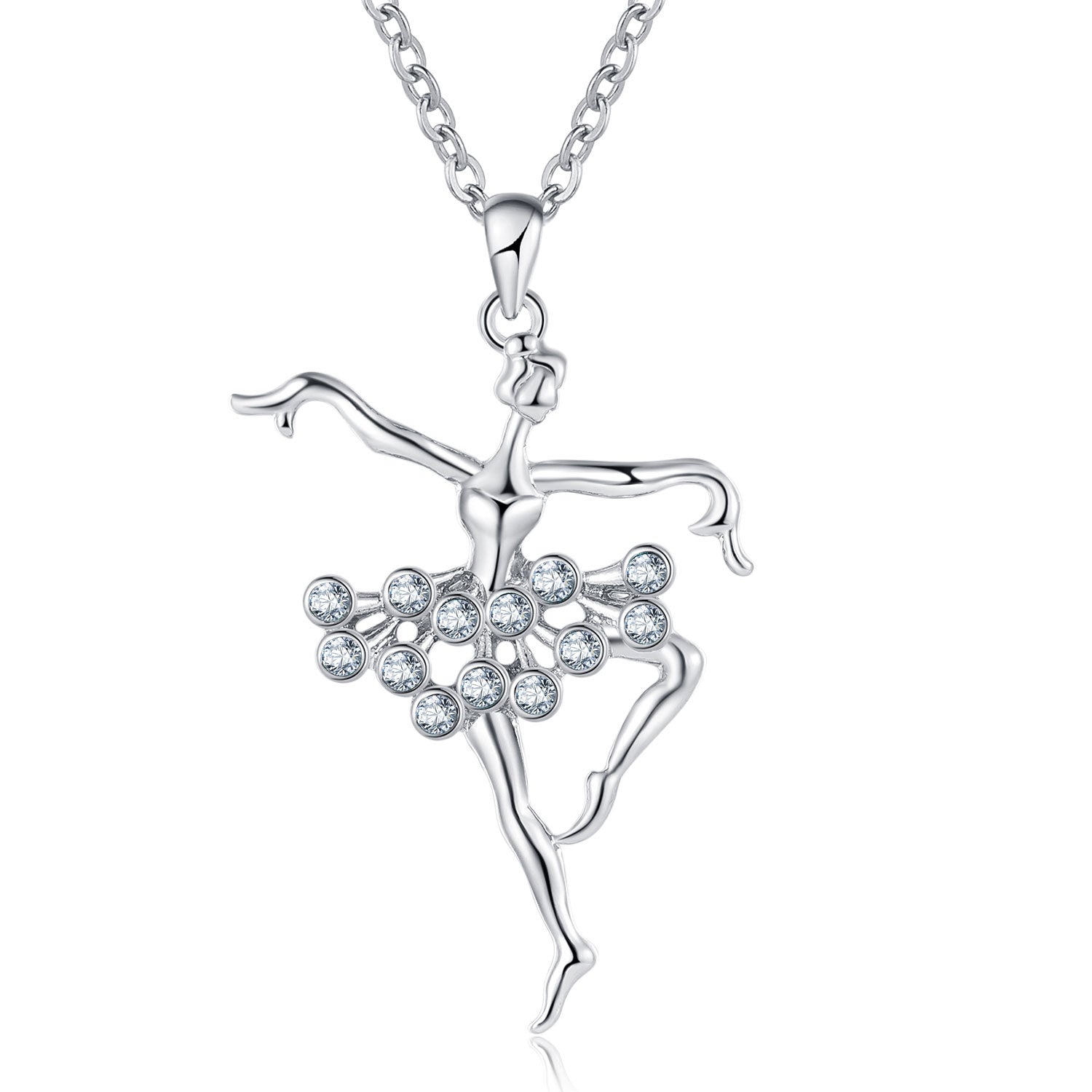 Colorful Ballet Dancing Pendant Necklace for Girls