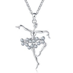 Colorful Ballet Dancing Pendant Necklace for Girls