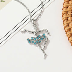 Colorful Ballet Dancing Pendant Necklace for Girls