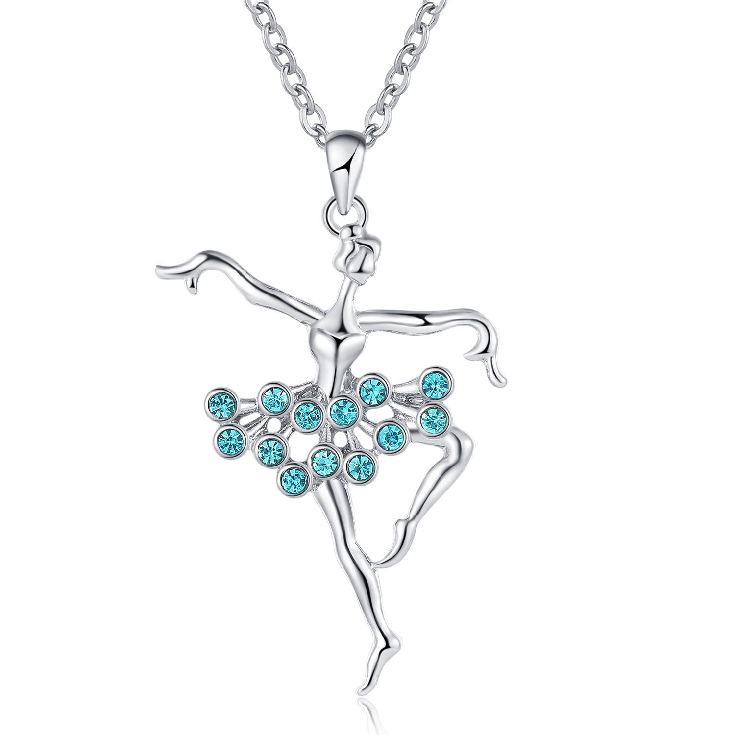 Colorful Ballet Dancing Pendant Necklace for Girls