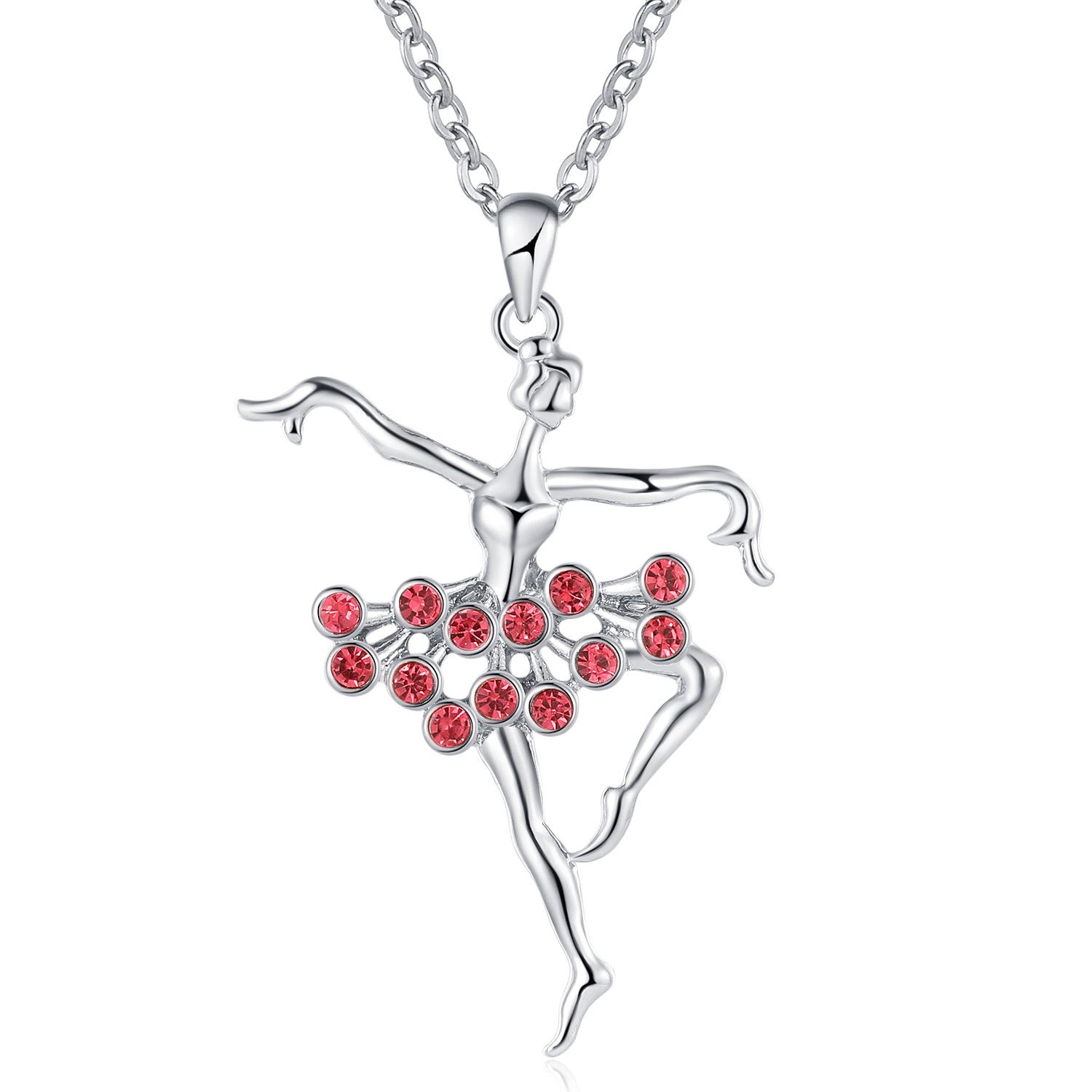 Colorful Ballet Dancing Pendant Necklace for Girls