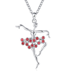Colorful Ballet Dancing Pendant Necklace for Girls