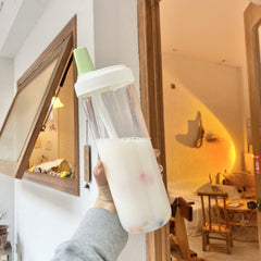 Large Portable Water Cup with Straw for Camping Kitchen Milk Tea Juice