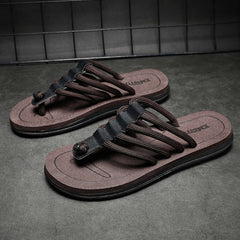 Men's Arch Support Flip Flops Outdoor Beach Sandals
