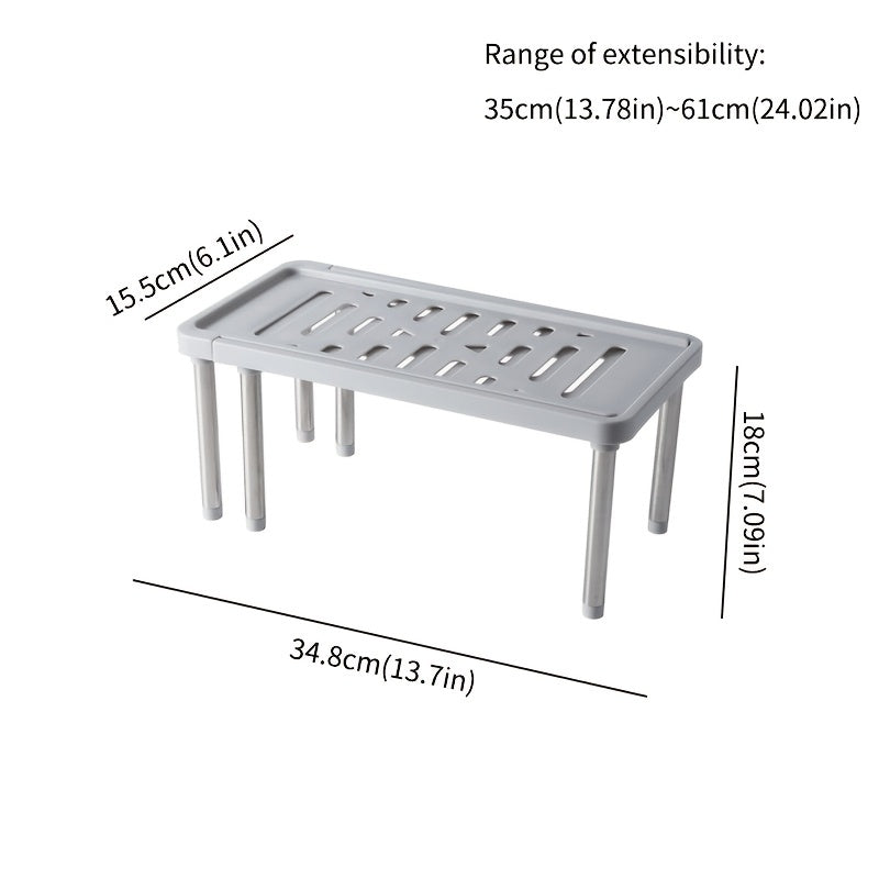 Retractable Kitchen Shelf for Dishes Seasonings Storage