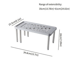 Retractable Kitchen Shelf for Dishes Seasonings Storage