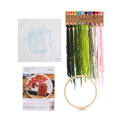 DIY Landscape Embroidery Kit Hoop Threads Needlework Crafts