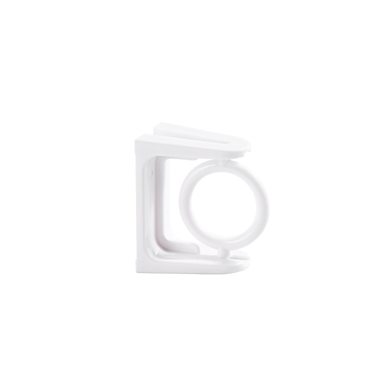 2Pcs Rotatable Transparent Shower Curtain Hook Rod Fixed Bracket Support