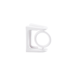 2Pcs Rotatable Transparent Shower Curtain Hook Rod Fixed Bracket Support