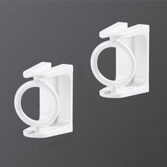 2Pcs Rotatable Transparent Shower Curtain Hook Rod Fixed Bracket Support