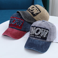 Retro Washed Denim Distressed Baseball Cap Spring Autumn Sun Hat