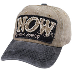 Retro Washed Denim Distressed Baseball Cap Spring Autumn Sun Hat