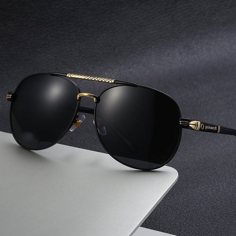 S400 Polarized Photochromic Sunglasses Metal Frame UV400 Retro Sun Glasses