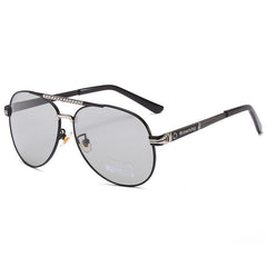 S400 Polarized Photochromic Sunglasses Metal Frame UV400 Retro Sun Glasses