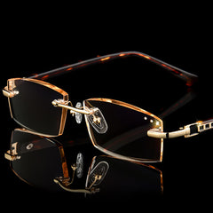 Rimless Anti Light Reading Glasses Ultralight UV Protection