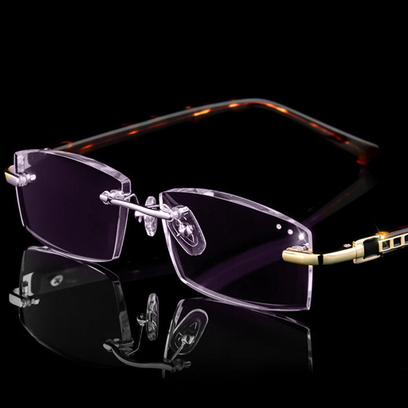Rimless Anti Light Reading Glasses Ultralight UV Protection
