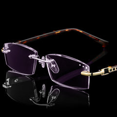 Rimless Anti Light Reading Glasses Ultralight UV Protection