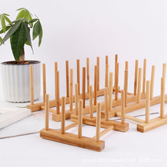 Bamboo Dish Plate Bowl Cup Lid Cutting Board Drying Rack