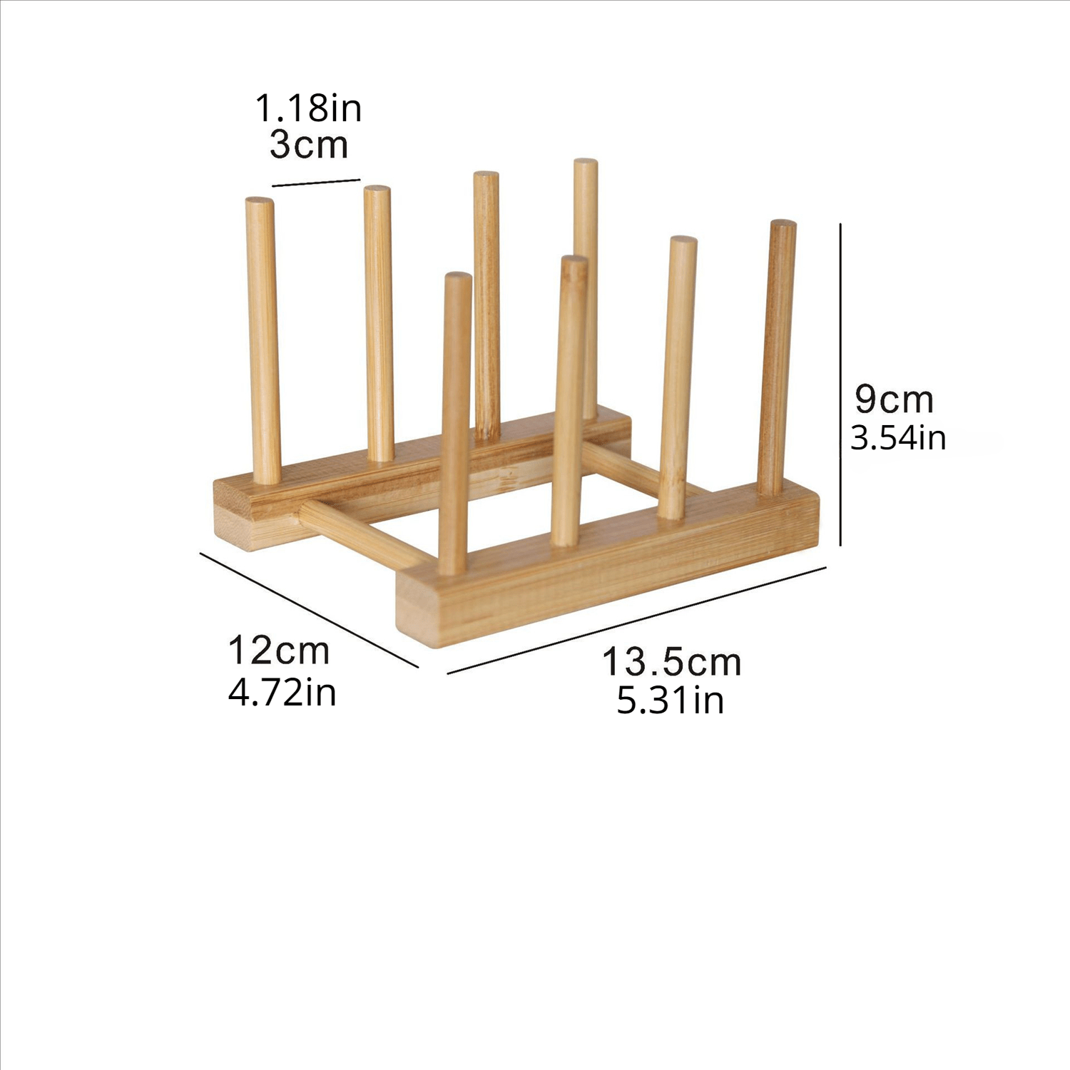 Bamboo Dish Plate Bowl Cup Lid Cutting Board Drying Rack