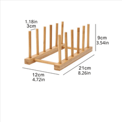 Bamboo Dish Plate Bowl Cup Lid Cutting Board Drying Rack
