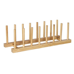 Bamboo Dish Plate Bowl Cup Lid Cutting Board Drying Rack