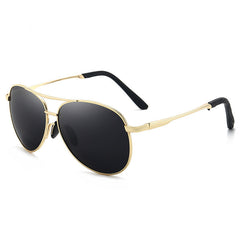 Men's Polarized Aviator Sunglasses UV400 Metal Double Beam Driving Glasses