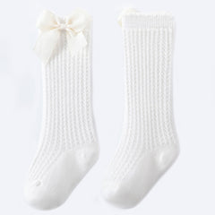 Toddler Lace Dress Socks, Breathable Mesh Cotton Bow Knee High