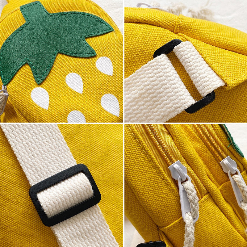 Strawberry Pattern Kids Messenger Bag Children Shoulder Chest Bag