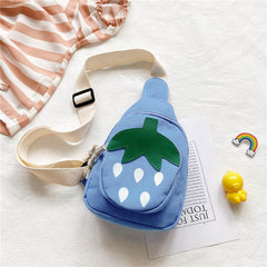 Strawberry Pattern Kids Messenger Bag Children Shoulder Chest Bag