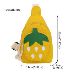 Strawberry Pattern Kids Messenger Bag Children Shoulder Chest Bag