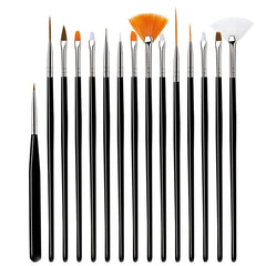 15pcs Detail Hook Line Art Paint Brush Set Watercolor Painting Supplies