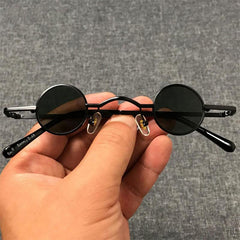 Mini Tinted Lens Sunglasses Steampunk Metal Frame UV400