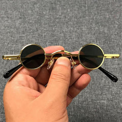 Mini Tinted Lens Sunglasses Steampunk Metal Frame UV400