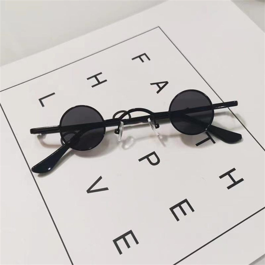 Mini Tinted Lens Sunglasses Steampunk Metal Frame UV400