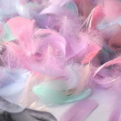 100pcs Colorful Feather Filler DIY Wedding Party Decoration Natural Goose Feathe