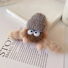 Briquettes Plush Doll Hair Claw Cartoon Hair Accessories