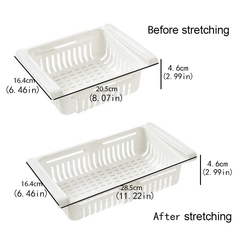 Retractable Refrigerator Organizer Shelf Fruit Vegetable Storage Basket