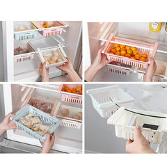 Retractable Refrigerator Organizer Shelf Fruit Vegetable Storage Basket