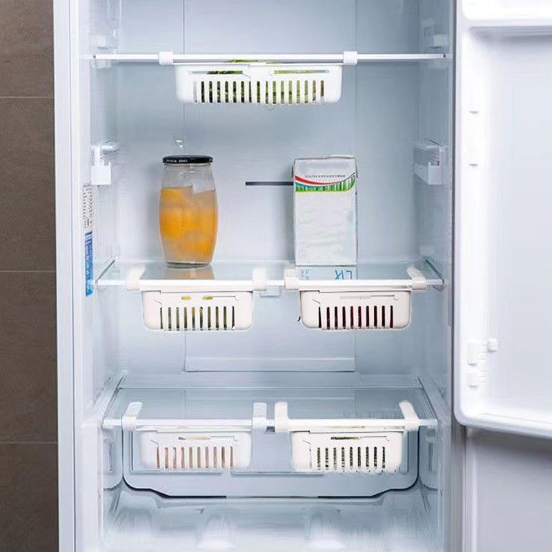 Retractable Refrigerator Organizer Shelf Fruit Vegetable Storage Basket