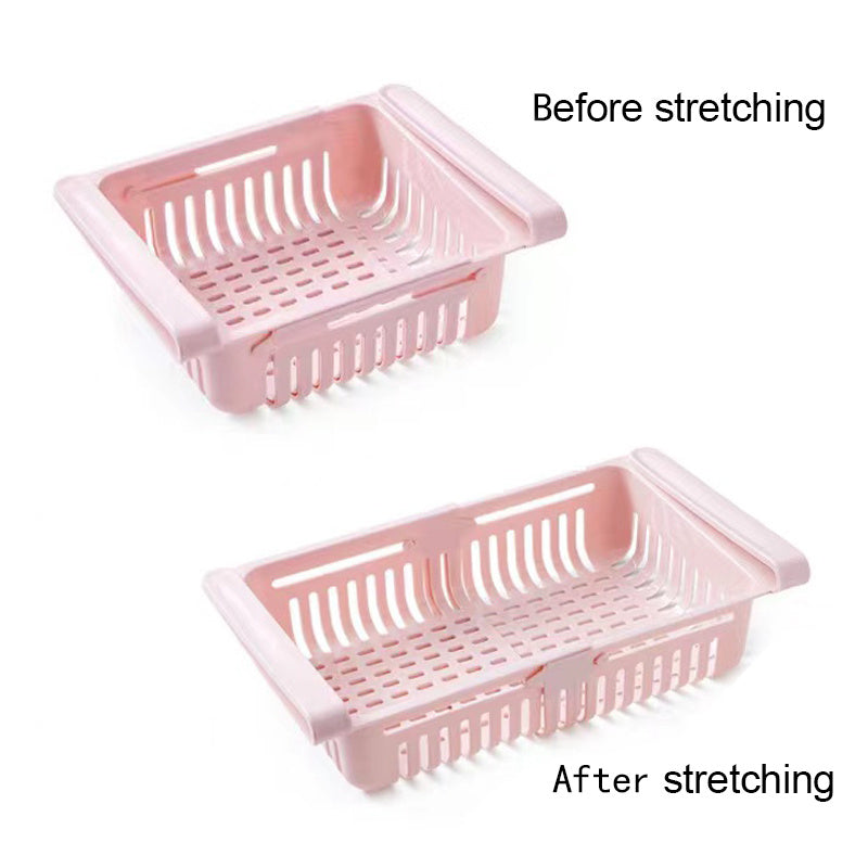 Retractable Refrigerator Organizer Shelf Fruit Vegetable Storage Basket