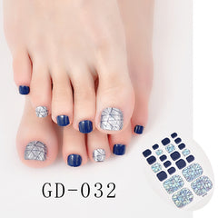 Glitter Nail Polish Stickers Self Adhesive Decal Strips Manicure Kit