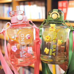 1000ml Sports Water Cup Fitness Kettle with Straw