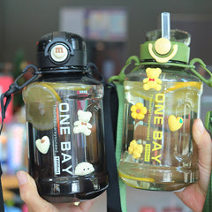 1000ml Sports Water Cup Fitness Kettle with Straw