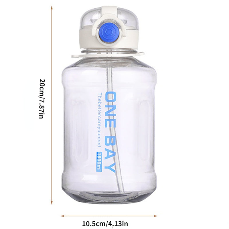 1000ml Sports Water Cup Fitness Kettle with Straw