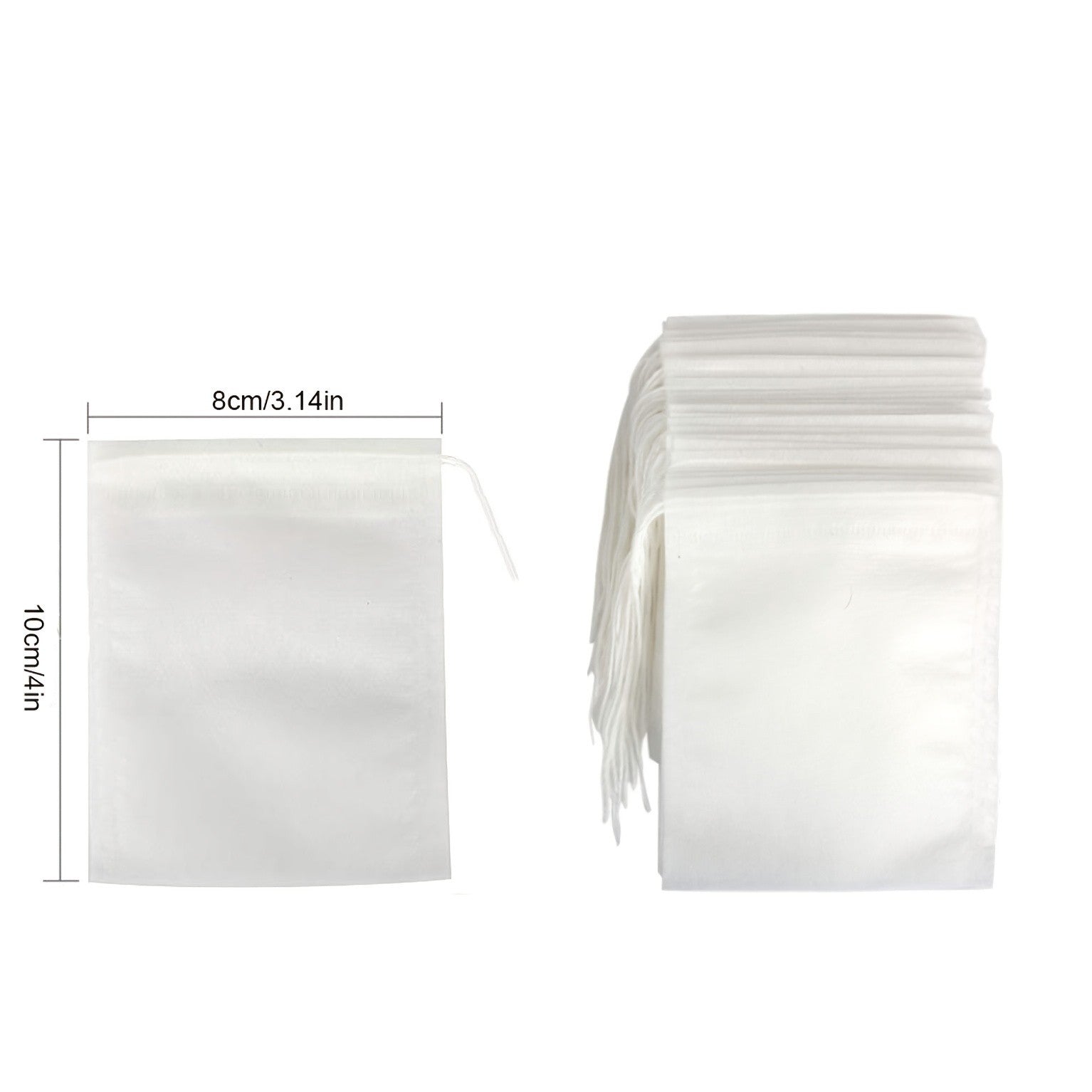 100pcs Empty Teabags Soup Bags Disposable Drawstring Soup Bags