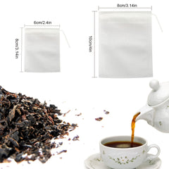 100pcs Empty Teabags Soup Bags Disposable Drawstring Soup Bags