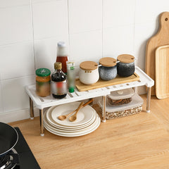 Retractable Kitchen Shelf Cabinet Layered Storage Rack